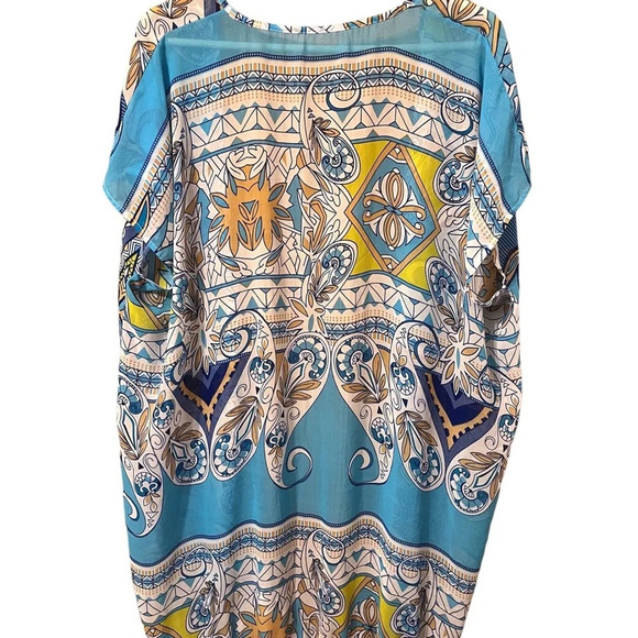 Blue Print Swim Cover  Up - Picture 3 of 4